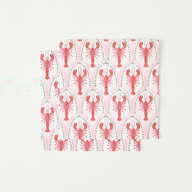 La Mer Lobster Paper Napkins Pack of 40