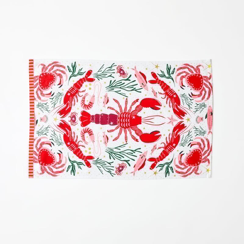 La Mer Lobster Tea Towel Pack of 2
