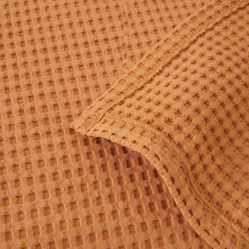 European Turkish Cotton Camel Waffle Blanket