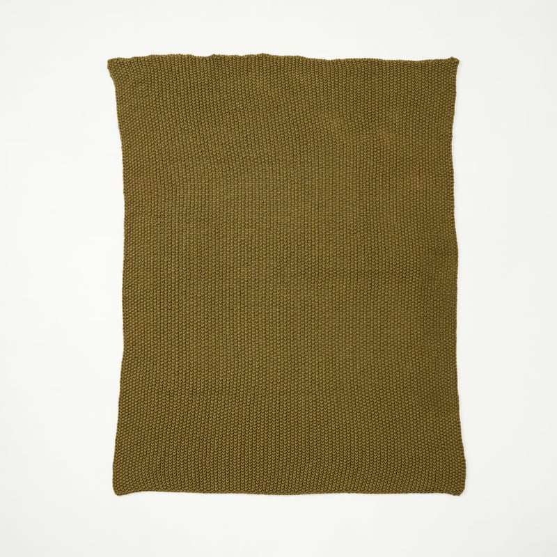 Hallstatt Olive Chunky Knit Throw