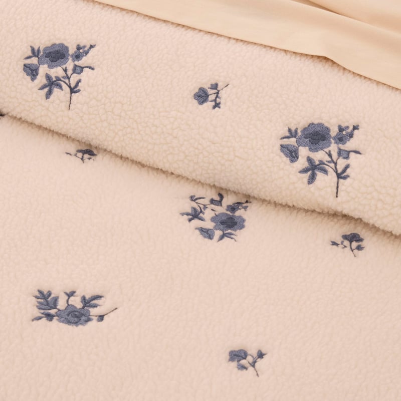 Dreamer Blue Posy Sherpa Blanket