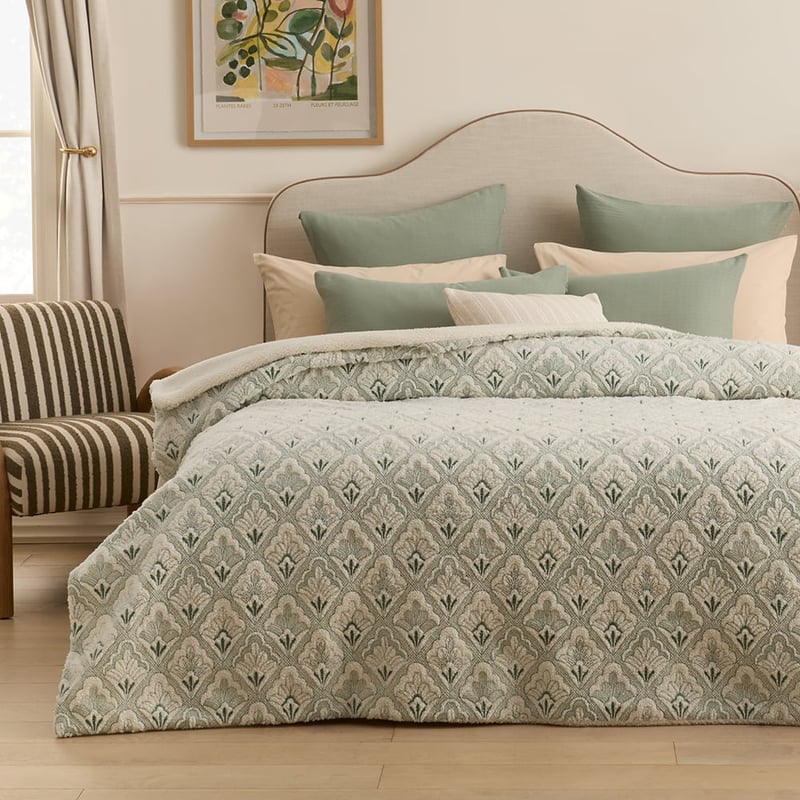 Dreamer Sage Fan Sherpa Blanket