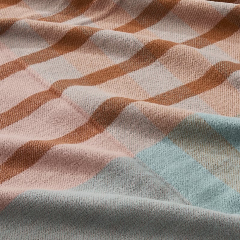 Alexia Pink & Blue Check Throw