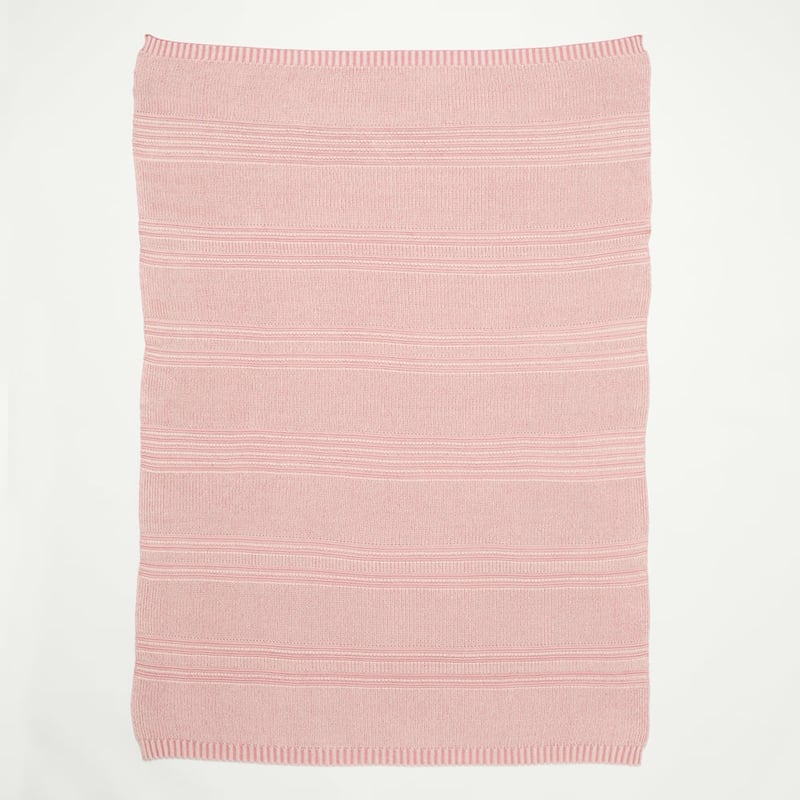Buxton Blush Knit Throw