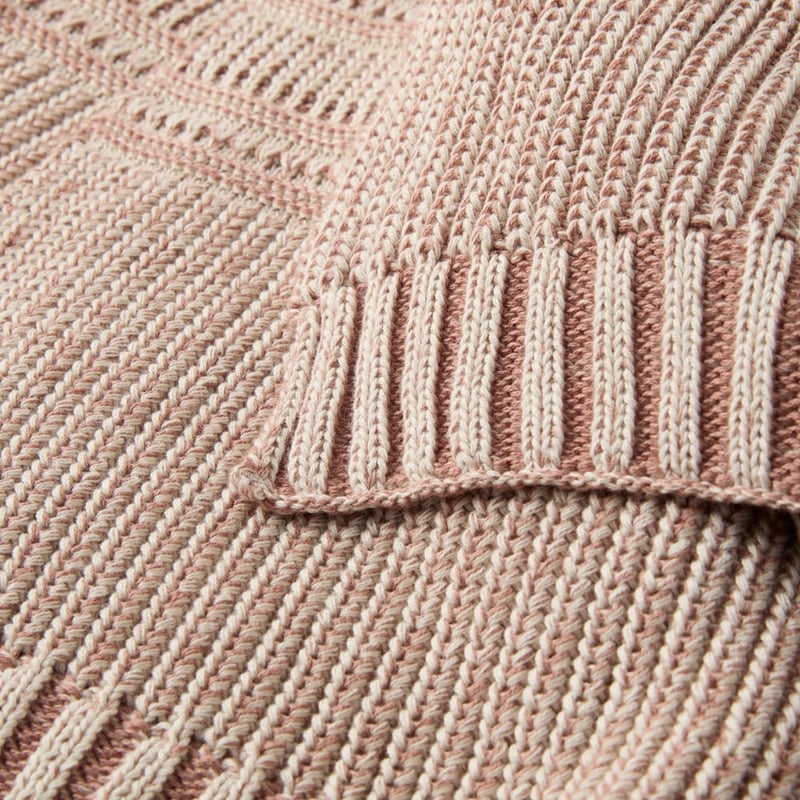 Buxton Rose Dust Knit Throw