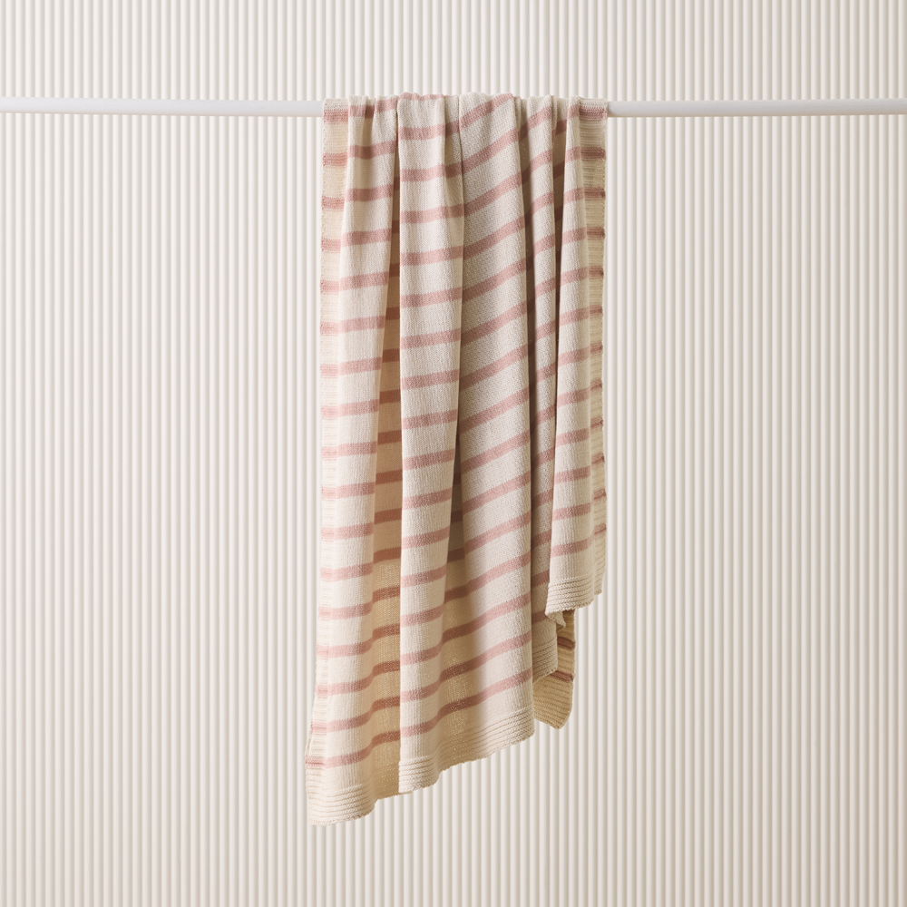 Delia Blush Knit Throw