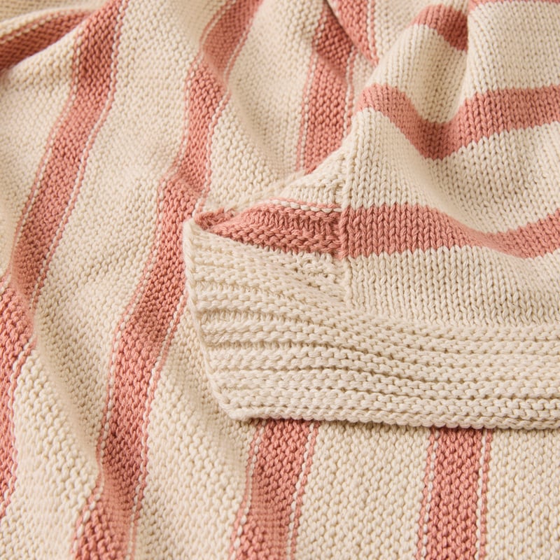 Delia Blush Knit Throw