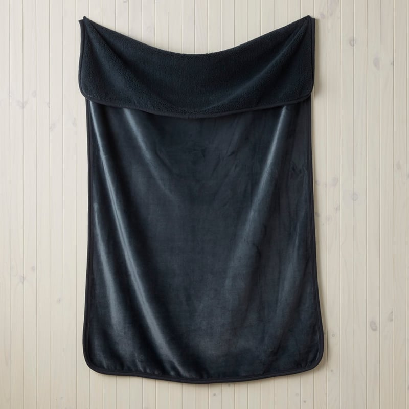 Navy Sherpa Throw