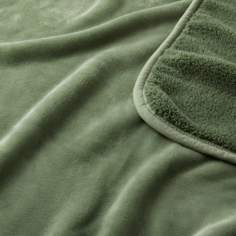 Sage Sherpa Throw