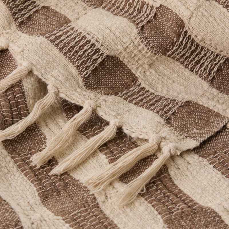Lonsdale Brown & Natural Throw
