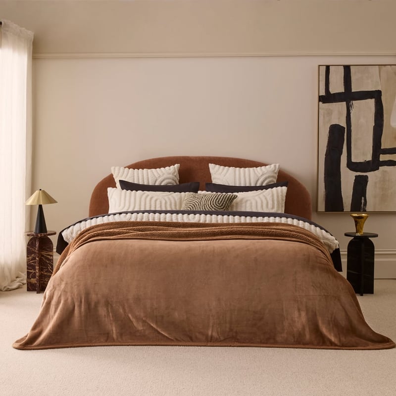 Walnut Sherpa Blanket