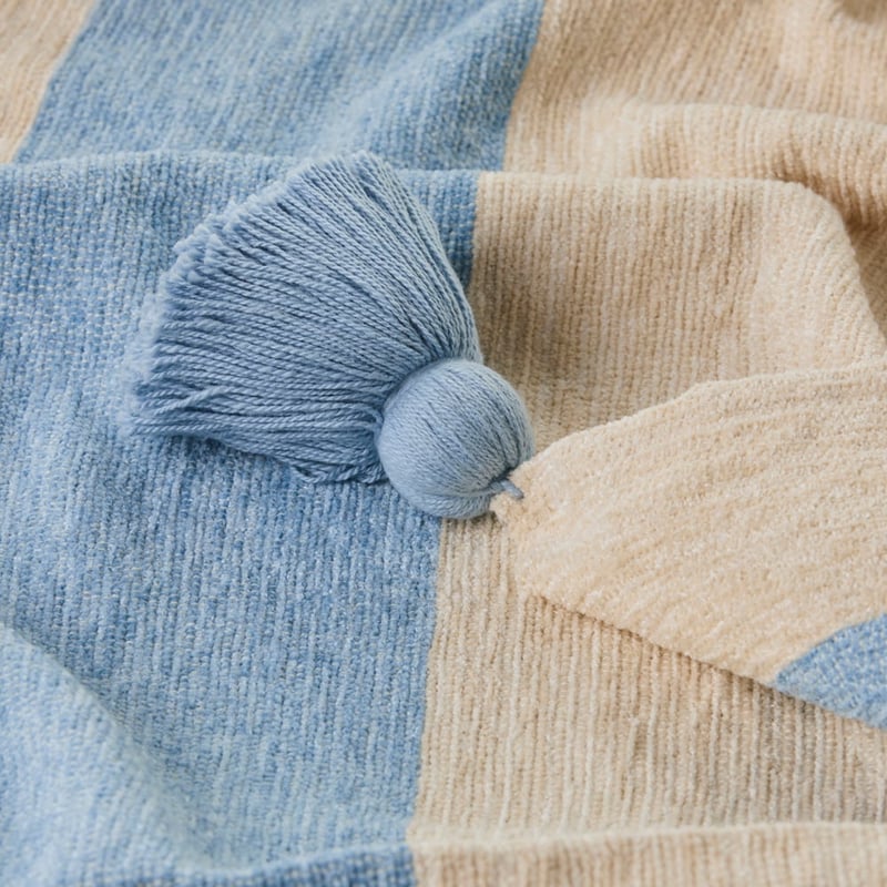 Garden House Soft Chambray Stripe Throw