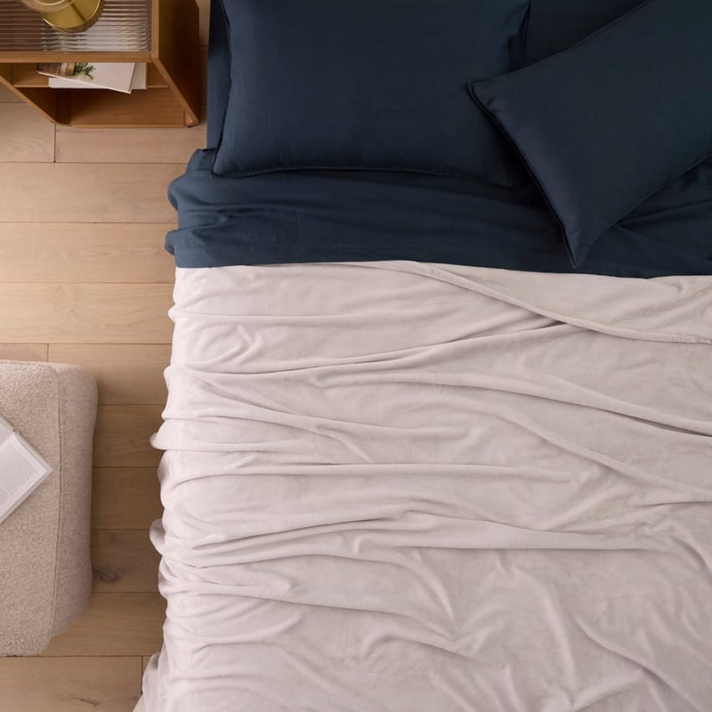 Aspen Silver Fleece Blanket