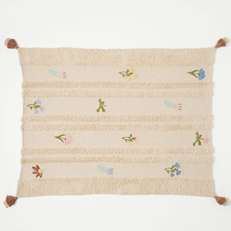 Lulu Straw & Natural Stripe Throw	