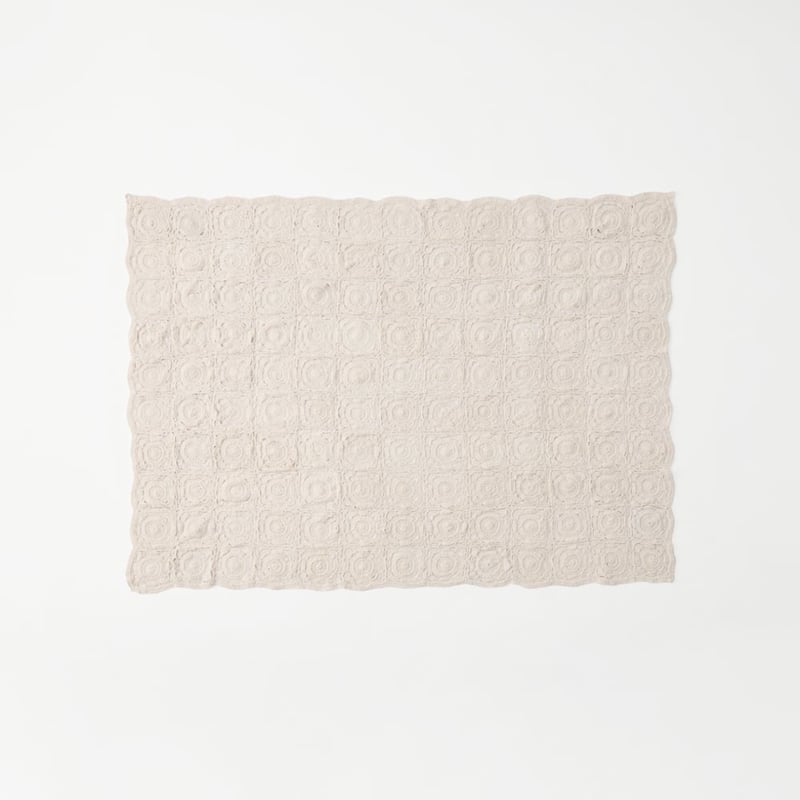 Suvi Crochet Natural Throw