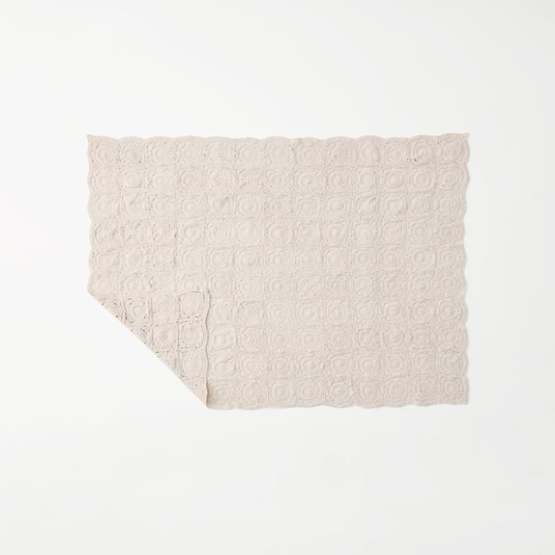 Suvi Crochet Natural Throw
