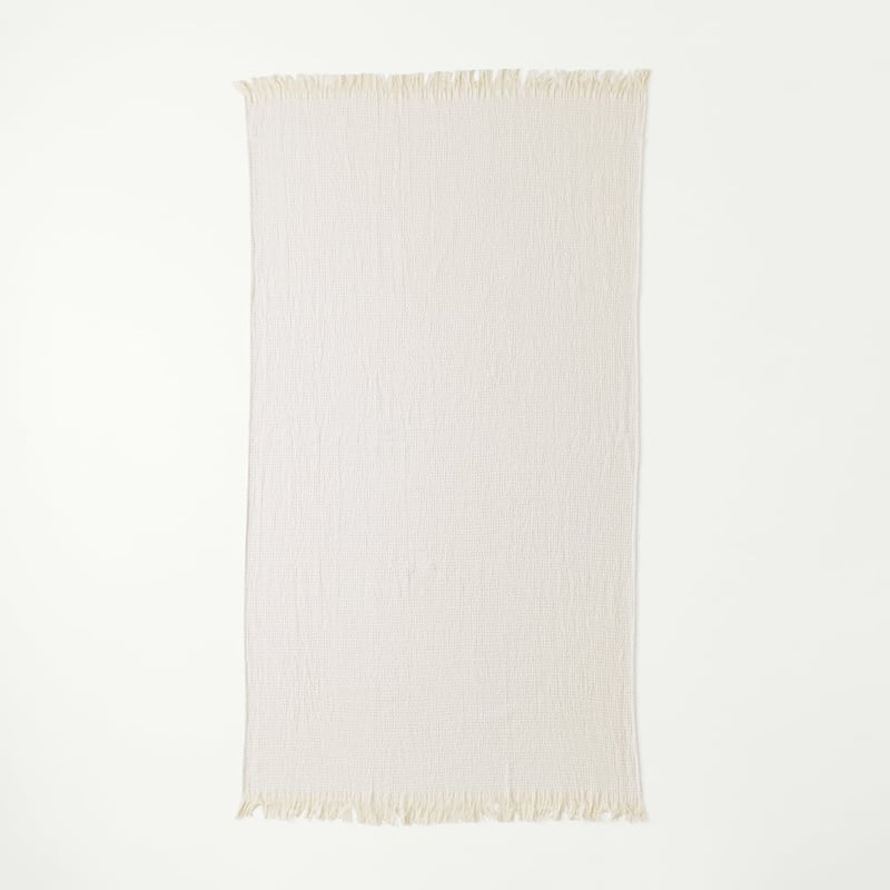 Bowie White & Natural Throw
