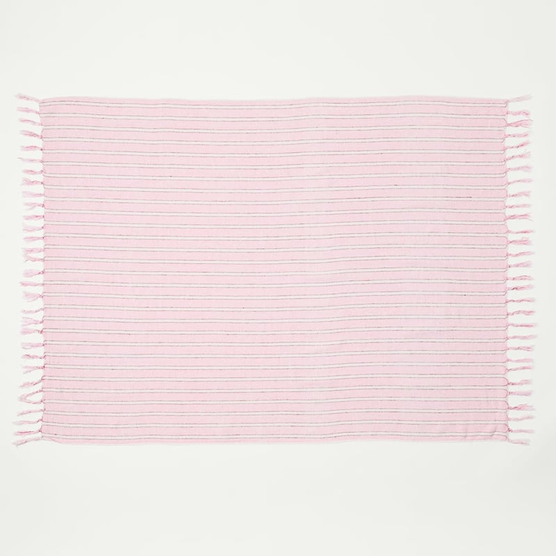 Lottie Pink Stripe Throw