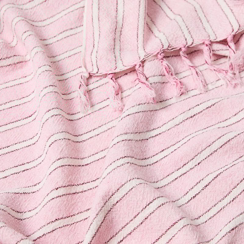 Lottie Pink Stripe Throw