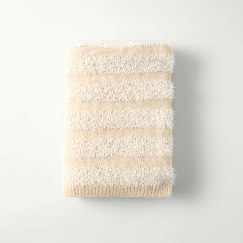 Aimee Natural Knit Throw