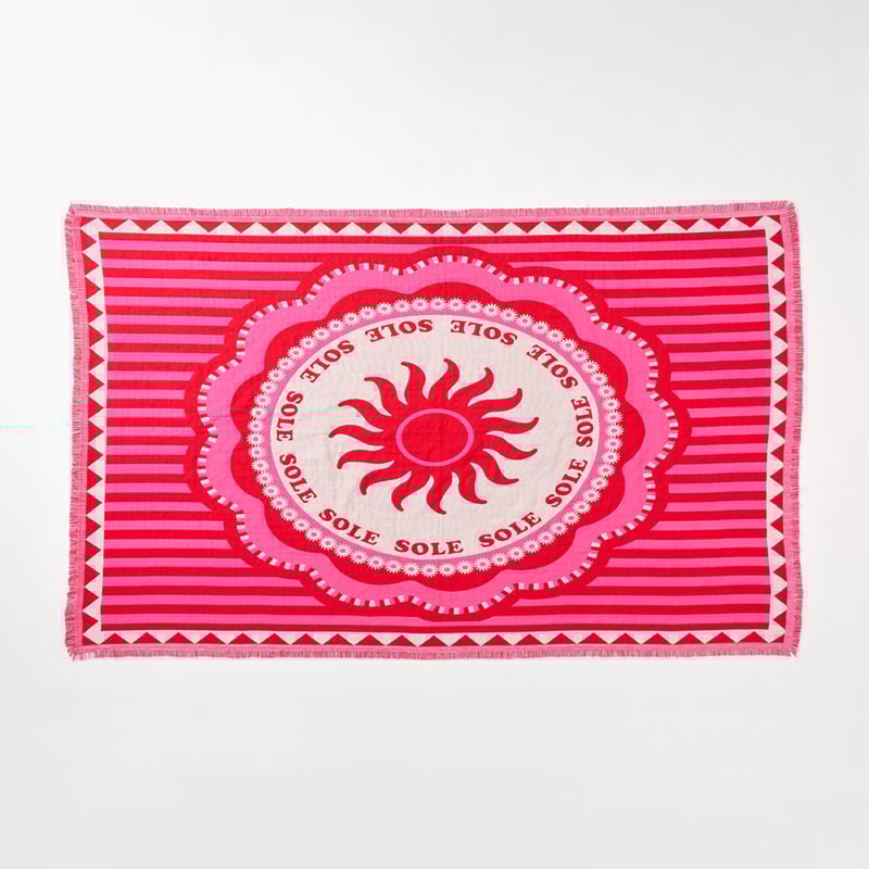 Outdoor Sole Pink Blanket