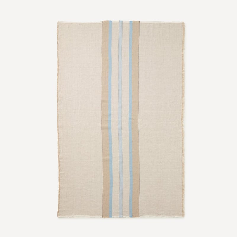 Indra Cashmere Blue Linen Throw