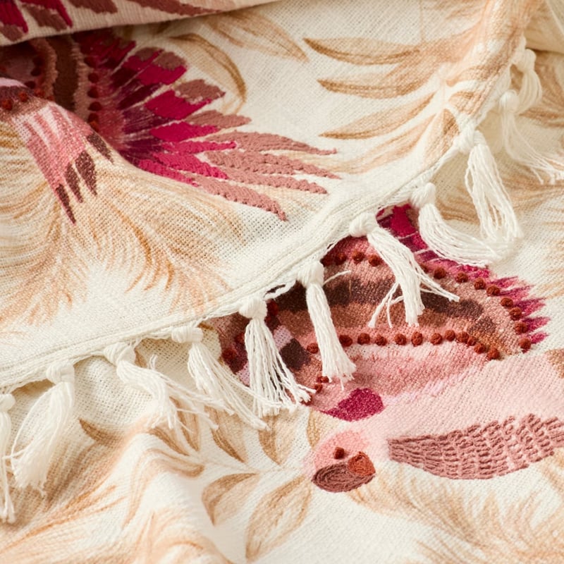 Sunlit Parrot Pink Throw