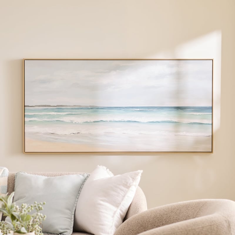 Ocean Misty Bay Landscape Canvas