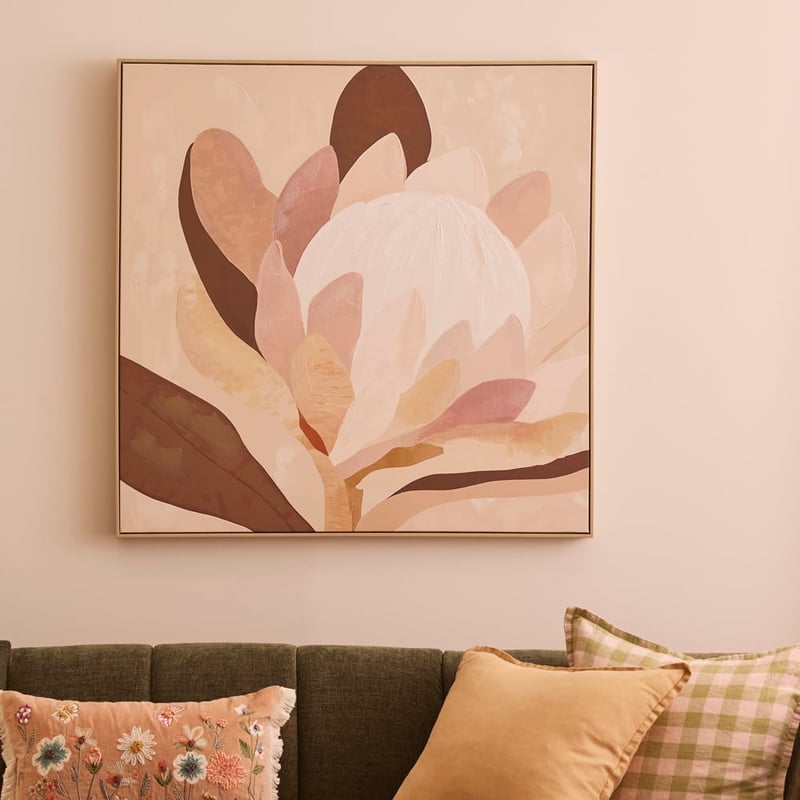 Floral Life Flowering Protea Canvas