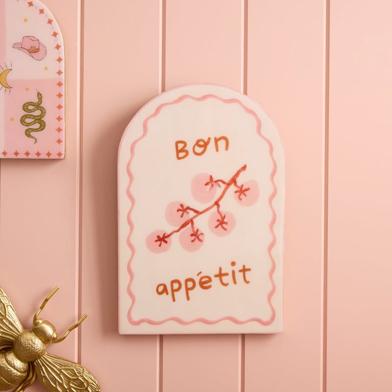 Quote Bon Appetit Tomato Timber Wall Art