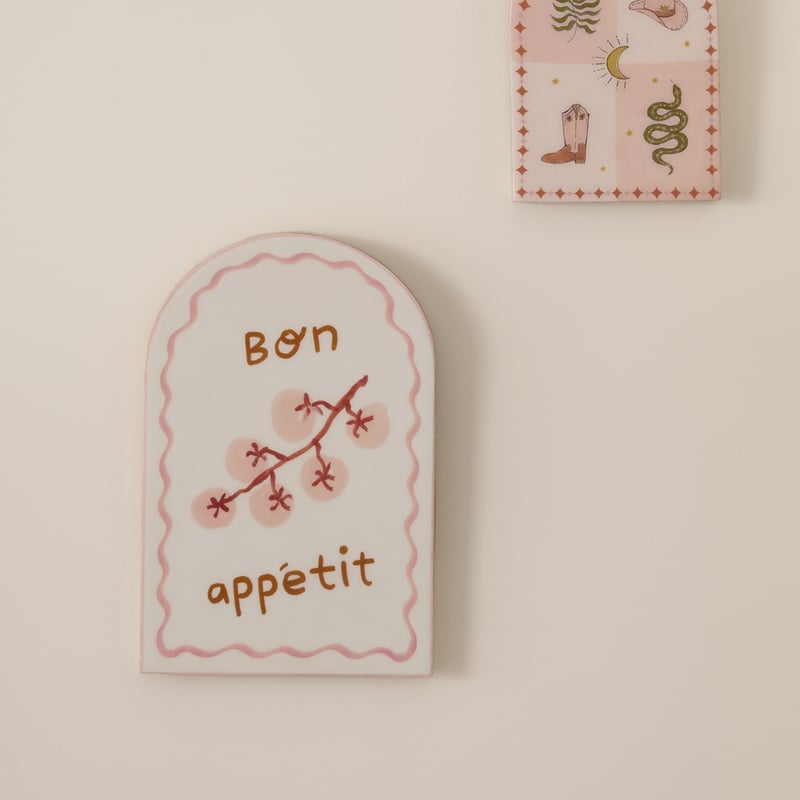 Quote Bon Appetit Tomato Timber Wall Art