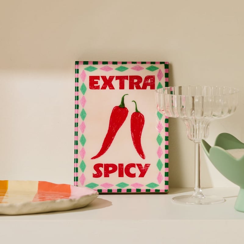 Quote Extra Spicy Timber Wall Art