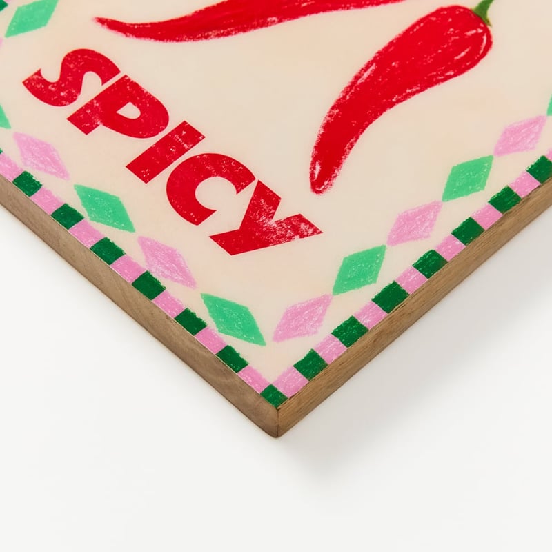 Quote Extra Spicy Timber Wall Art