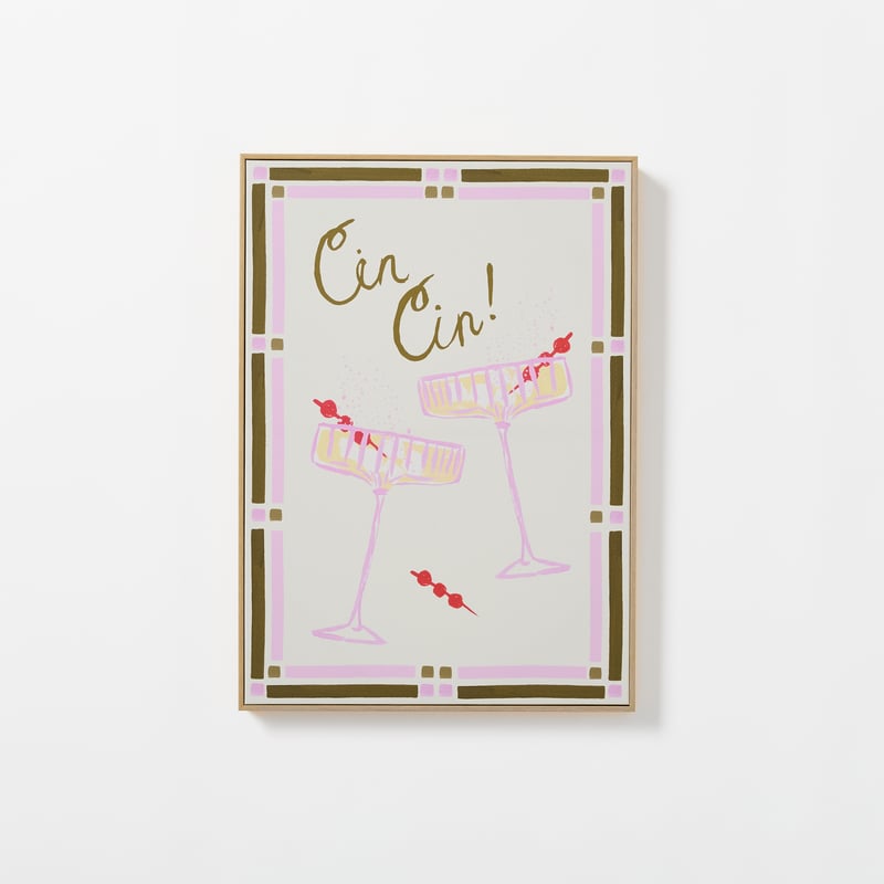 Cocktail Hour Cin Cin Canvas