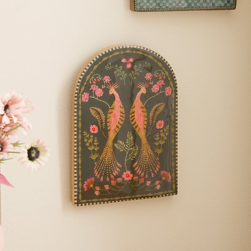 Heritage Peacock Timber Wall Art