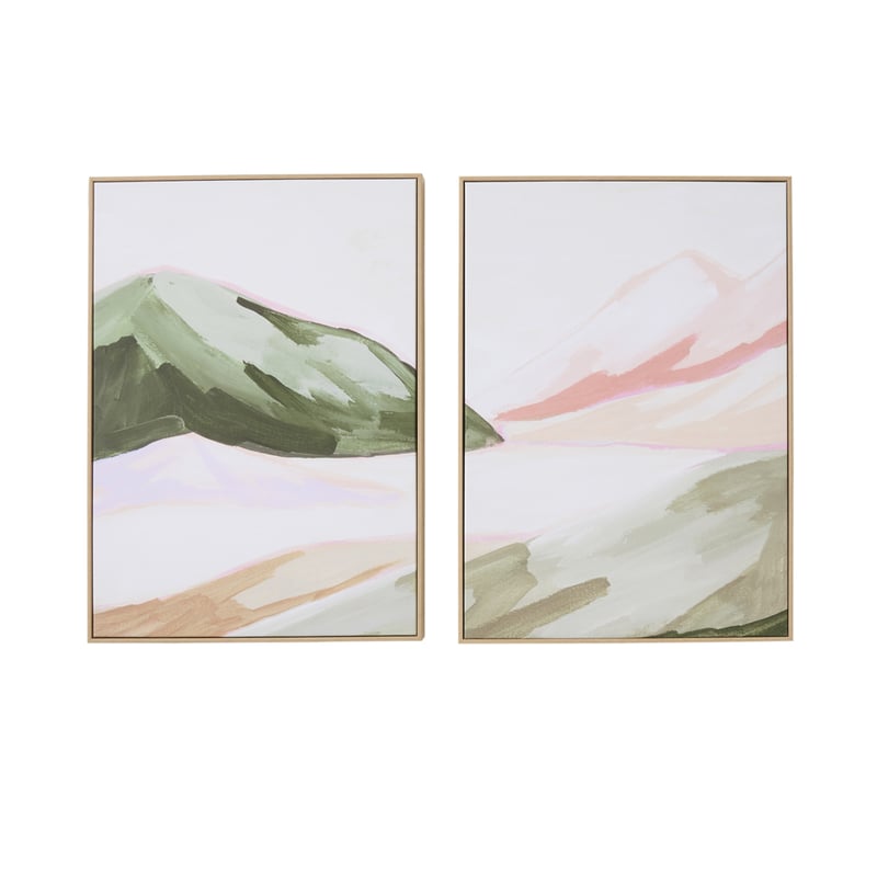 Contemporary Country Sunset Valley Canvas Pair