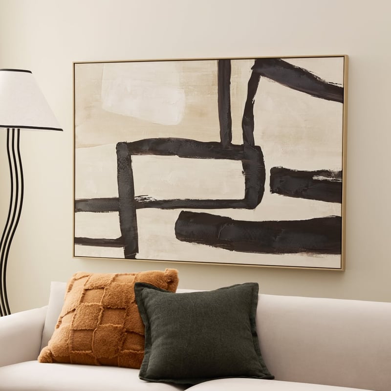 Linea Black & Natural Canvas