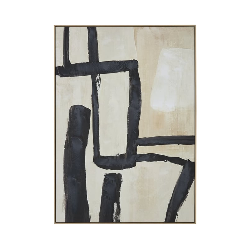 Linea Black & Natural Canvas