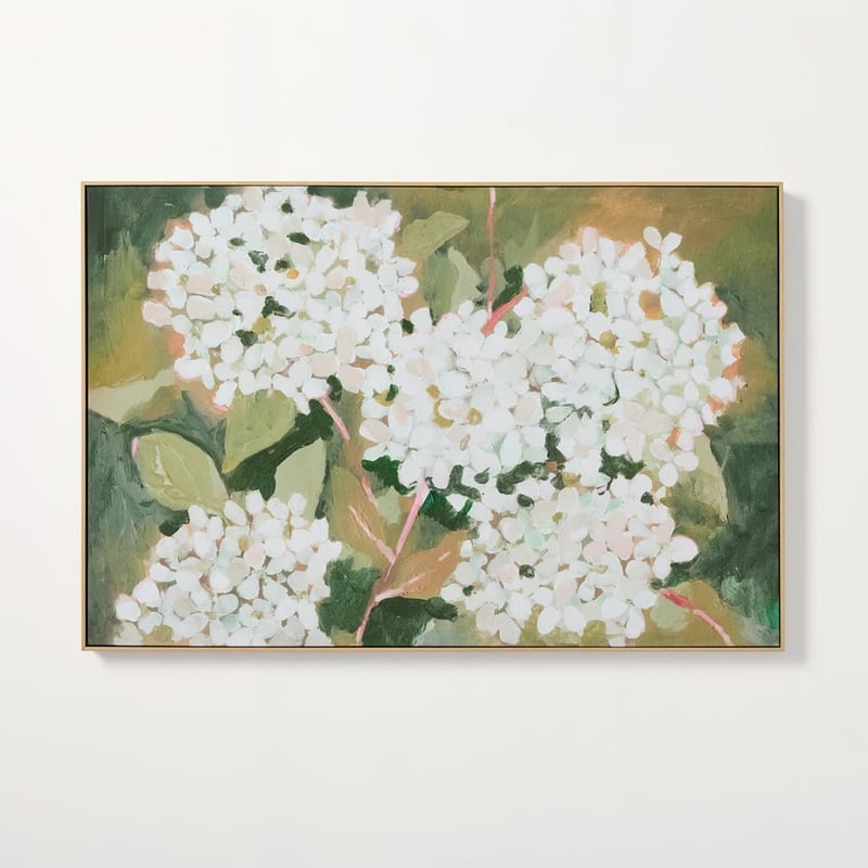 Hydrangea Green Canvas
