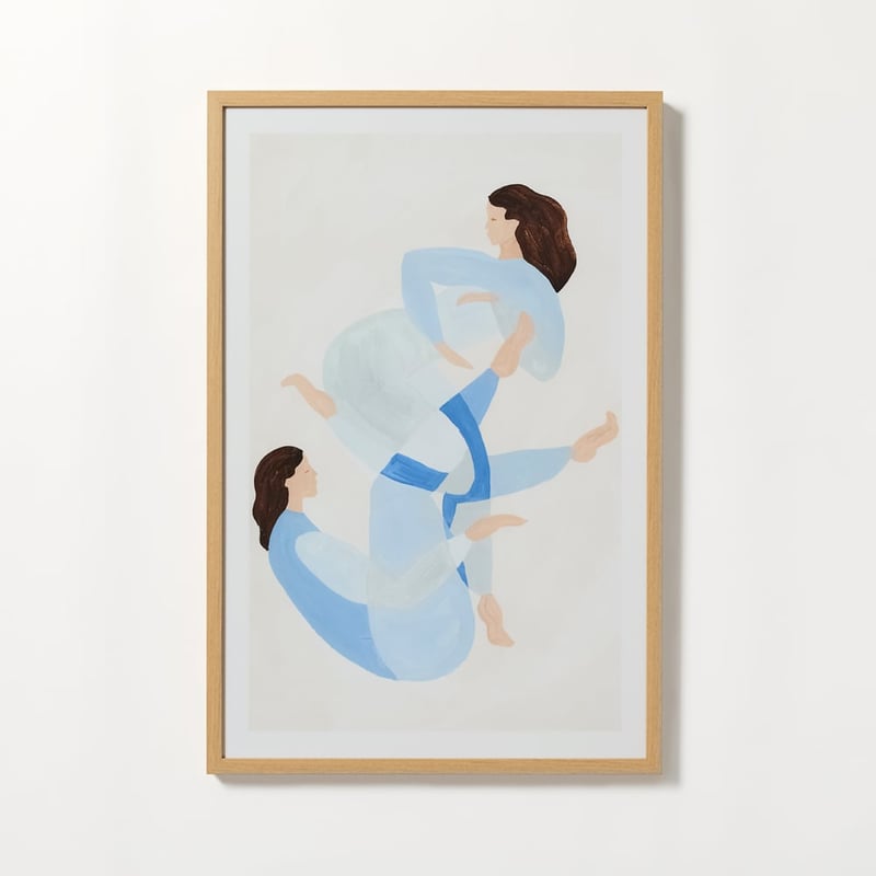 Yoga Flow Blue Portrait Wall Art