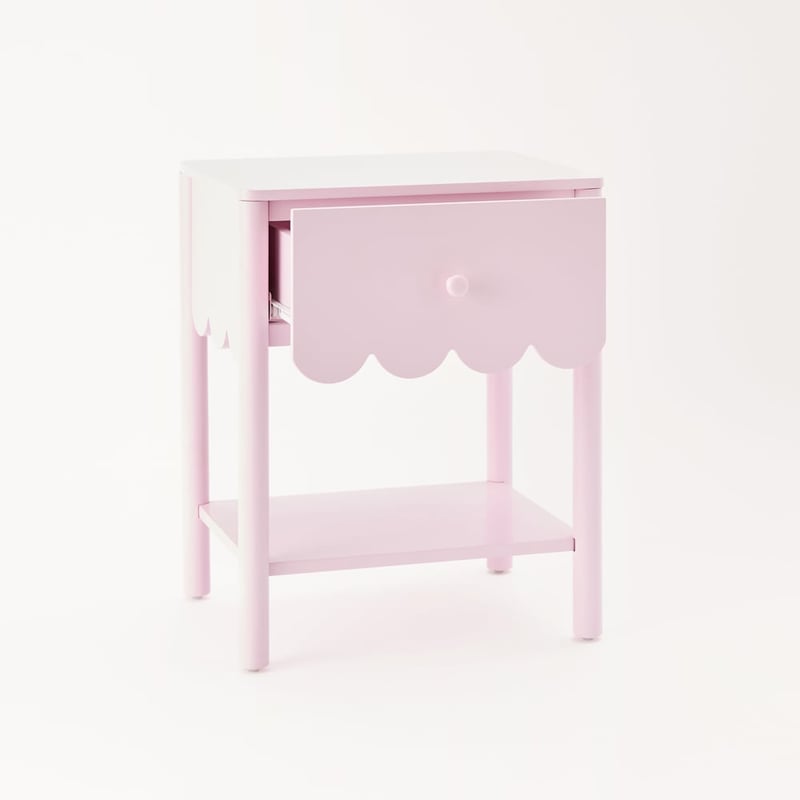 Sadie Lilac Scallop Bedside Table