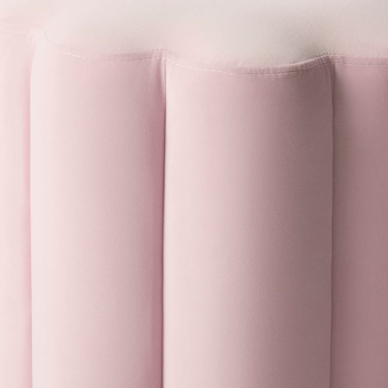 Isabella Pink Lilac Scallop Ottoman	