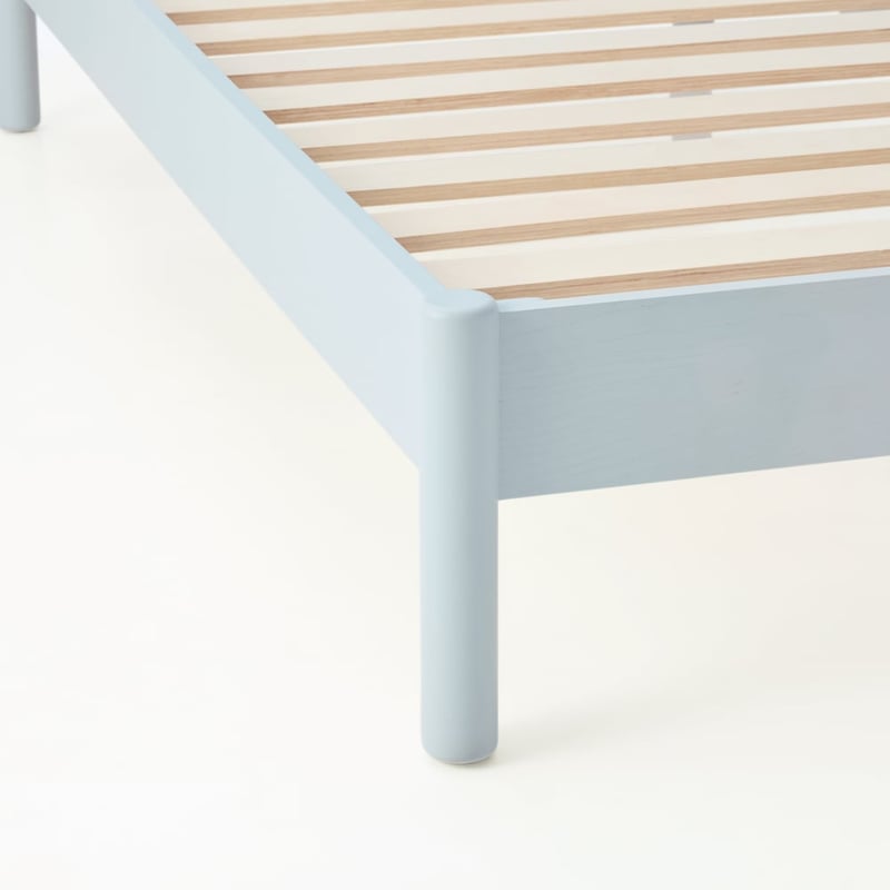 Louie Glacier Blue Timber Bed