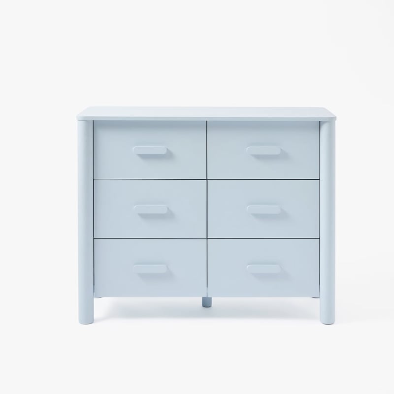 Louie Glacier Blue Timber Chest of Drawers