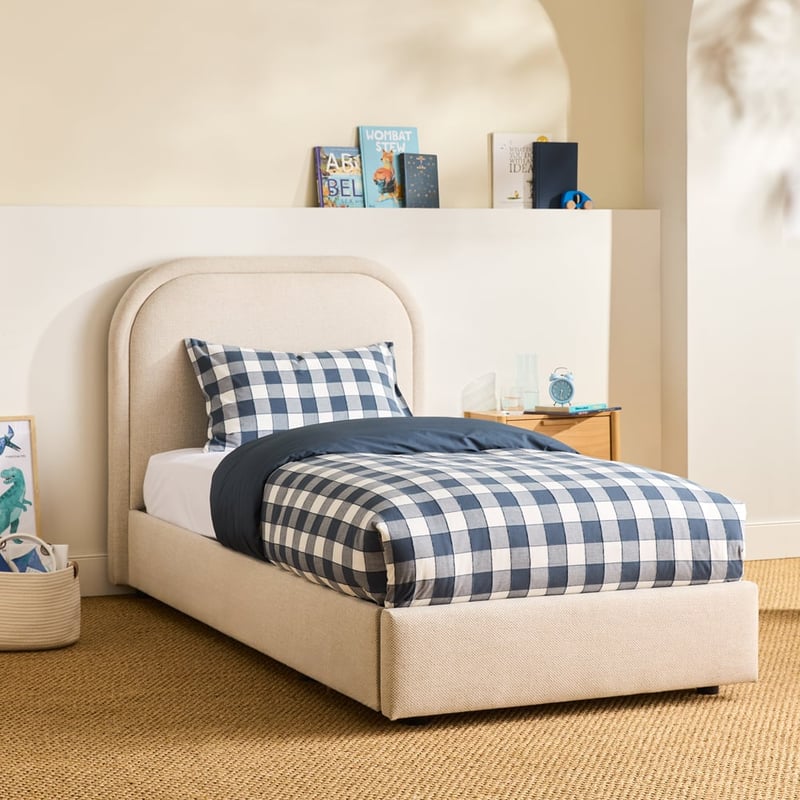 Lennox Natural Full Bed with Drawer