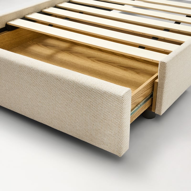 Lennox Natural Full Bed with Drawer