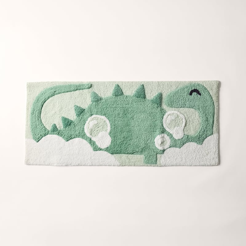 Dino Splash Green Bath Runner
