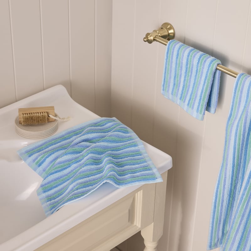 Sunderland Blue Multi Stripe Towel Range