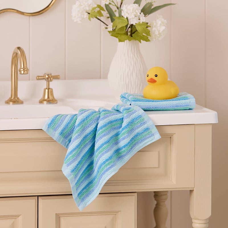 Sunderland Blue Multi Stripe Towel Range