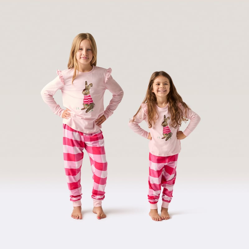 Kids Easter Binky Pink Long Pyjama Set